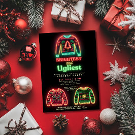 最も明るくて最も醜い Ugly Sweater クリスマスパーティー 招待状