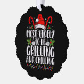 最も暑いクリスマスに焼けて冷やしている可能性がある オーナメントカード (左)