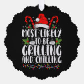 最も暑いクリスマスに焼けて冷やしている可能性がある オーナメントカード (正面)