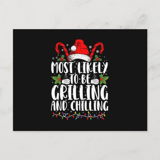 最も暑いクリスマスに焼けて冷やしている可能性がある シーズンポストカード (正面)