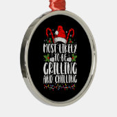 最も暑いクリスマスに焼けて冷やしている可能性がある メタルオーナメント (右)