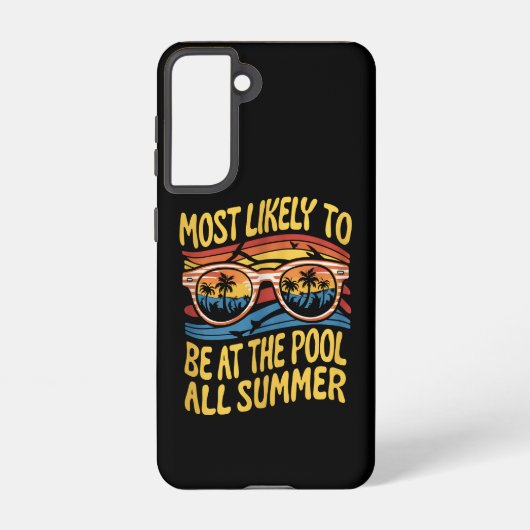 最も暑い夏はずっとプール Groovy Samsung Galaxyケース (裏面)