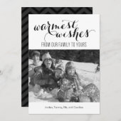 最も暖かいウィッシュズホリデーフォトカード シーズンカード (正面/裏面)