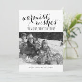 最も暖かいウィッシュズホリデーフォトカード シーズンカード (スタンド正面)