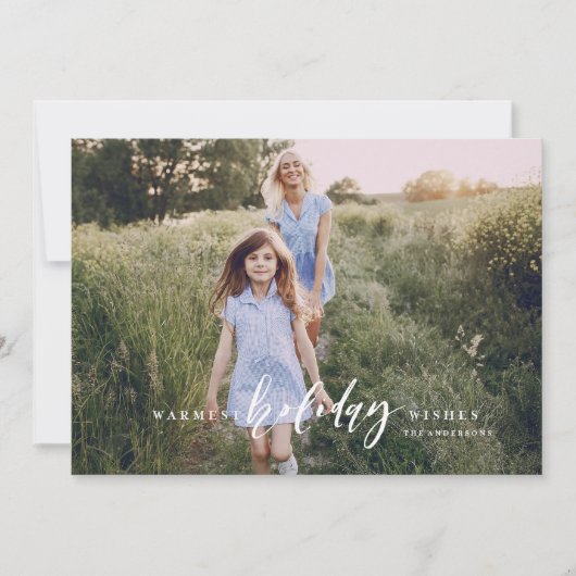 最も暖かいホリデーウィズクリスマスカード シーズンカード (正面)