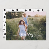 最も暖かいホリデーウィズクリスマスカード シーズンカード (正面/裏面)