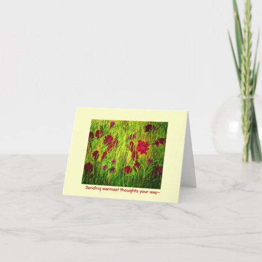 最も暖かい思考にあなたのway~を送ります カード (正面)