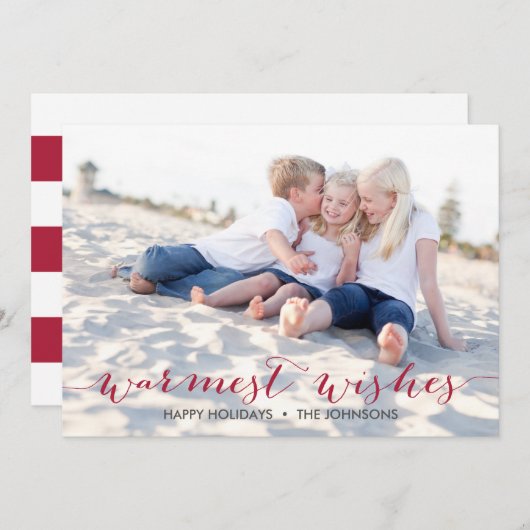 最も暖かい願い|の休日の写真カード シーズンカード (正面/裏面)