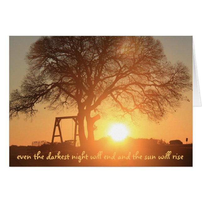 最も暗い夜は終わります及び太陽は上がります (正面横)