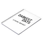 最も暗い日: Athena Wright Notebook White ノートブック (左側)