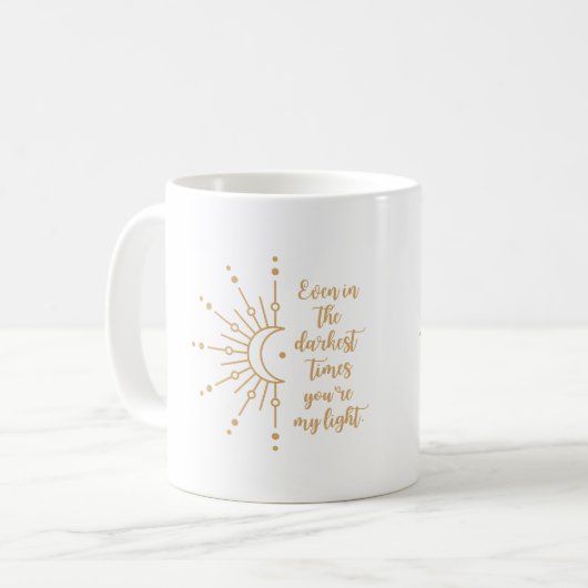 最も暗い時代でも、あなたは私の光マグカップ コーヒーマグカップ (正面左)
