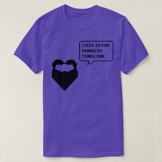 最も暗い時間帯地域の邪悪なひげレトロなスピーチ Tシャツ (デザイン正面)