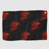 最も暗い素朴カーブで赤いテクスチャを消化する ゴルフタオル (横)