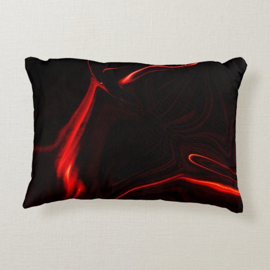 最も暗い赤い基金の赤い曲線または起伏 アクセントクッション (裏面)