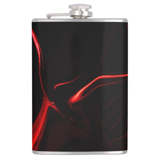 最も暗い赤い基金の赤い曲線または起伏 フラスク (正面)