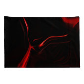 最も暗い赤い基金の赤い曲線または起伏 枕カバー (裏面-右)