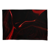 最も暗い赤い基金の赤い曲線または起伏 枕カバー (正面左)