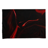 最も暗い赤い基金の赤い曲線または起伏 枕カバー (正面右)