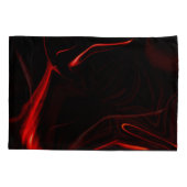 最も暗い赤い基金の赤い曲線または起伏 枕カバー (裏面)