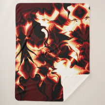 最も暗い赤い背景に彫られた焚き火