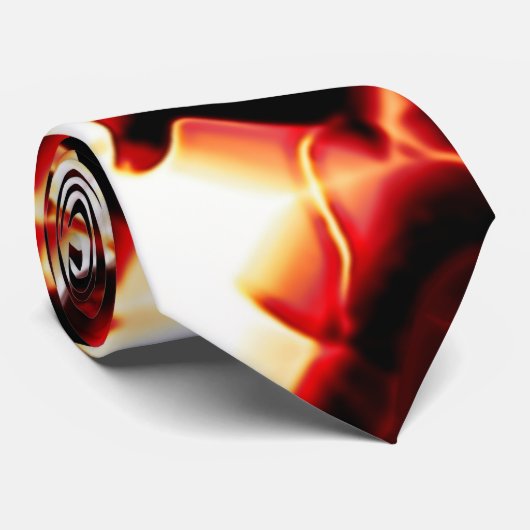 最も暗い赤い背景に彫られた焚き火 ネクタイ (ロール)