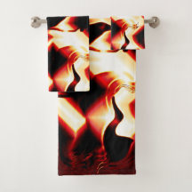 最も暗い赤い背景に彫られた焚き火