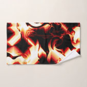 最も暗い赤い背景に彫られた焚き火 バスタオルセット (ハンドタオル)