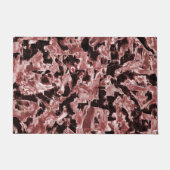 最も暗い赤の上に浮いている銅または岩のブレード ドアマット (正面)