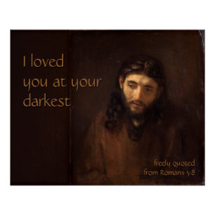 最も暗いCC0519 Rembrandt Jesus ポスター