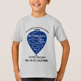 最も曲がった鉄道 マウントタマルパイス カスタマイズ可能 Tシャツ