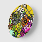 最も最近の多彩ですばらしい花パターンデザインart. ラウンド壁時計 (傾斜)