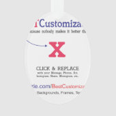 最も最高のでカスタマイズ可能なギフトのテンプレート オーナメント (正面)