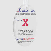 最も最高のでカスタマイズ可能なギフトのテンプレート オーナメント (正面)