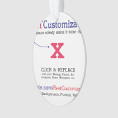 最も最高のでカスタマイズ可能なギフトのテンプレート オーナメント (正面)