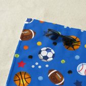 最も最高のでカラフルなロイヤルブルーは球を遊ばします ビーチタオル (インサイチュ)