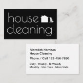 最も最高ので上品な家のクリーニングのデザイン 名刺 (正面/裏面)