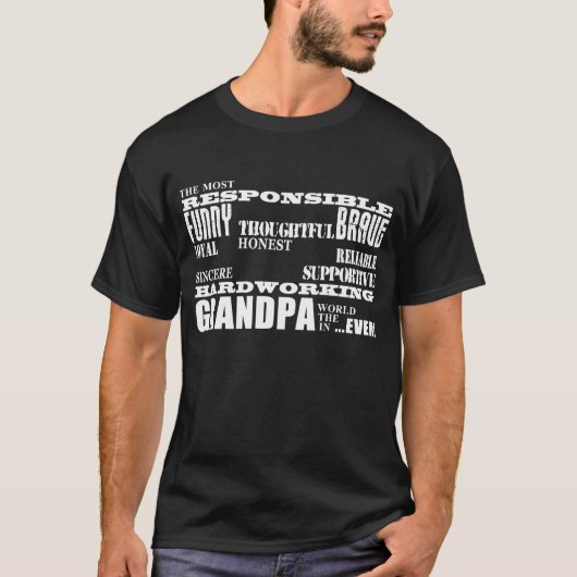 最も最高ので及び最も素晴らしい祖父及び祖父の質 Tシャツ (正面)