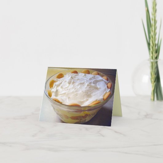 最も最高ので容易なバナナプディングレシピのメッセージカード カード (正面)