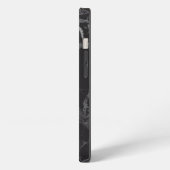最も最高ので黒い大理石 iPhoneケース (左側面)