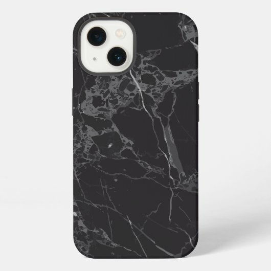 最も最高ので黒い大理石 iPhoneケース (裏面)