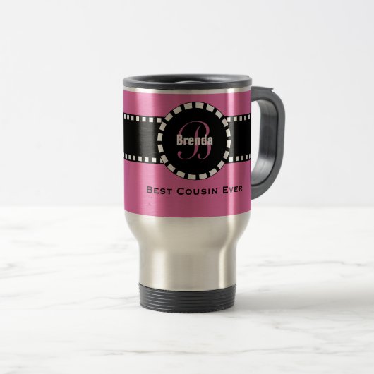 最も最高のないとこのモノグラムの名前をカスタムするV03 トラベルマグ (正面右)