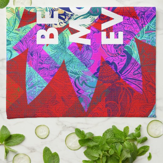 最も最高のなお母さんのカラフルな花の母の日のギフト キッチンタオル (折り畳み)