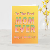 最も最高のなお母さんのハッピーバースデー カード (黄色い花)