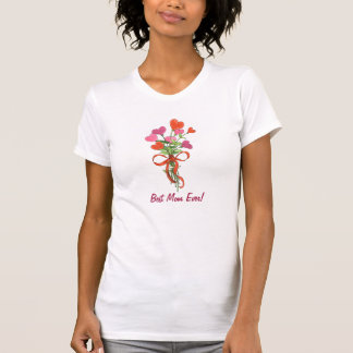 最も最高のなお母さんのハートの花束- Tシャツ