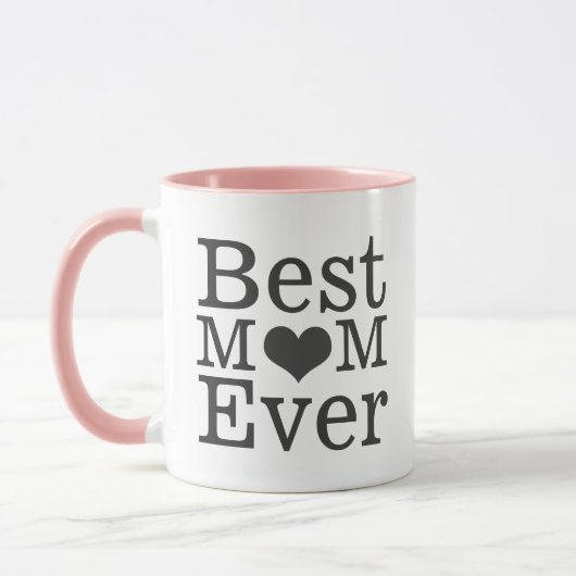 最も最高のなお母さんのハート マグカップ (左)