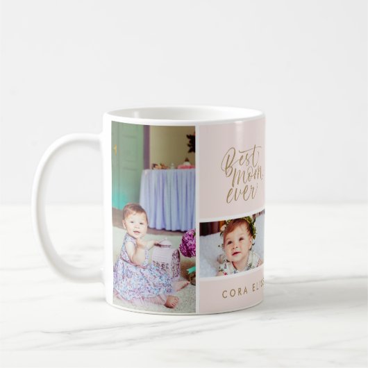 最も最高のなお母さんの写真のマグの母の日のマグ コーヒーマグカップ (左)