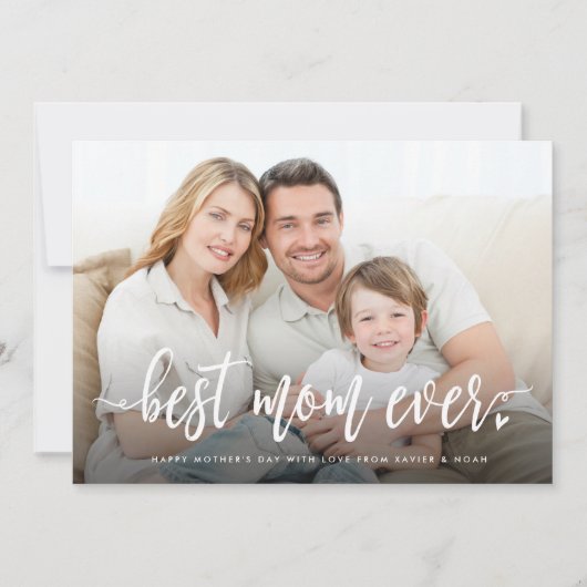 最も最高のなお母さんの写真の母の日 カード (正面)