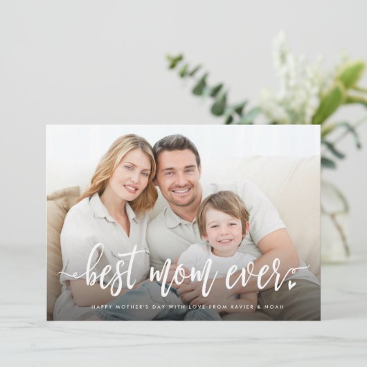 最も最高のなお母さんの写真の母の日 カード (スタンド正面)