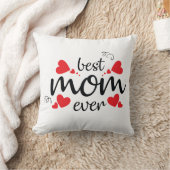 最も最高のなお母さんの母の日のタイポグラフィ|の装飾用クッション クッション (ブランケット)
