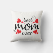 最も最高のなお母さんの母の日のタイポグラフィ|の装飾用クッション クッション (裏面)